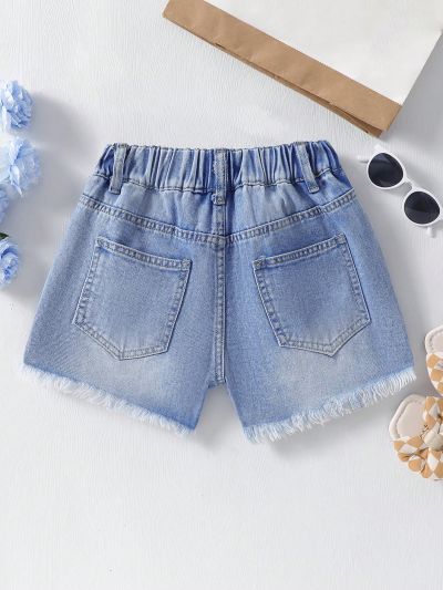 Tween Girls' Ripped Denim Shorts