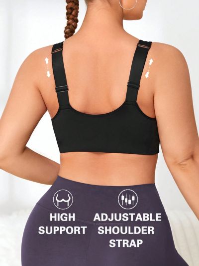 Yoga Basic Plus Size Athletic Sports Bra