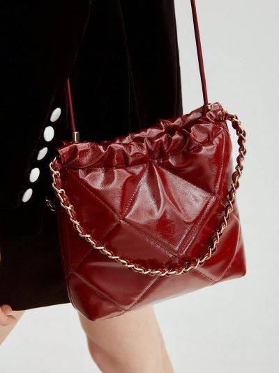 MOTF PREMIUM DOUBLE CHAIN STRAP QUILTED DETAIL BAG FOR DAILY