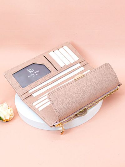 Litchi Embossed Long Wallet