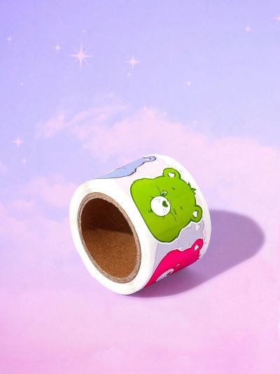 ROMWE X Care Bears 1roll Cartoon Bear Graphic Sticker,Cute Assorted Sticker