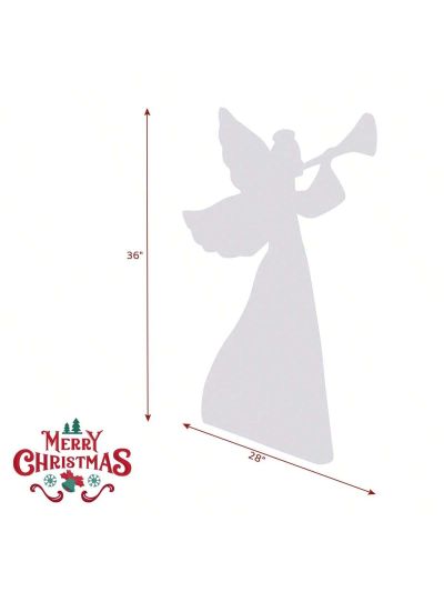 Christmas  Decor,2pcs 36in PVC Angel Garden Angel Decoration White