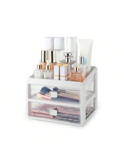 Makeup Organizer for Vanity, Cosmetic Display Cases, Bedroom Bathroom Countertop Desk Cosmetics Organizer for Skin Care, Nail Polish, Eye Shadow, Lotion and Brushes (Clear 3-Layers)