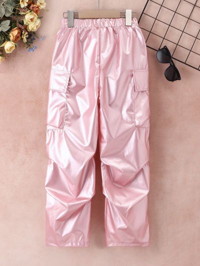 Tween Girls' Cool Metalic Pleted Cargo Pants