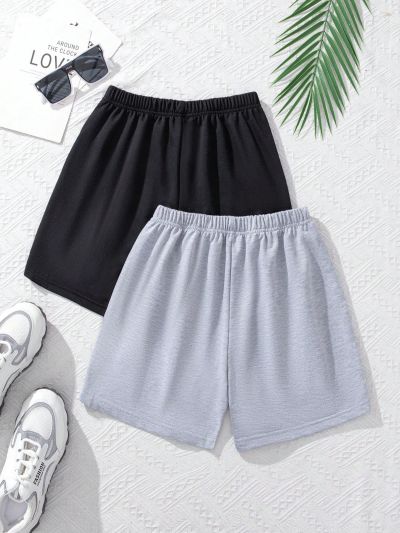 Teenage Boys' Solid Color Casual Shorts