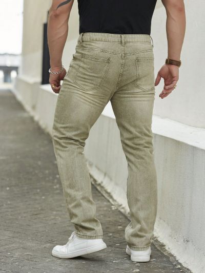 Manfinity Homme Men's Distressed Jeans With Pockets