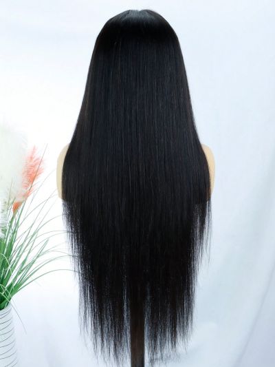 Straight Full Lace Human Hair Wig Pre Plucked Brazilian Straight Transparent Full Lace Human Hair Wigs For Women Natural Color