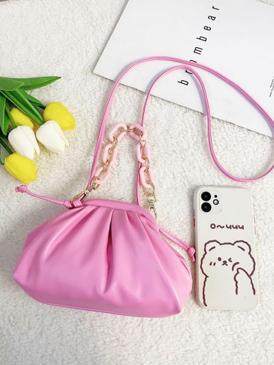 Minimalist Chain Ruched Bag