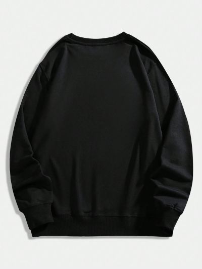 ROMWE Goth Guys Skull Print Sweatshirt