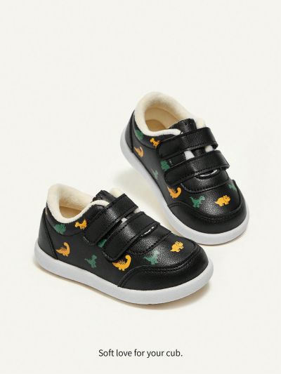 Cozy Cub Boys' Cool Dinosaur Fashion Trend Design Cute Cartoon Comfortable Casual Sneakers (random Pattern)