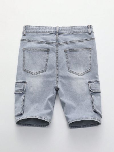 Teen Boy's Street Style Cargo Denim Shorts