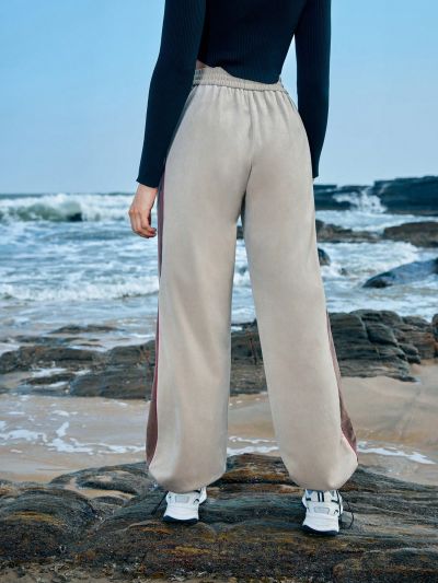 In My Nature Women's Letter Print Drawstring Waist Outdoor Pants