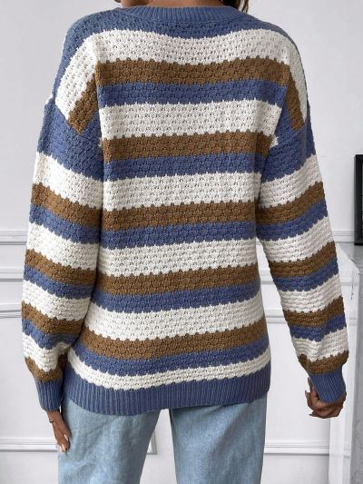 Maternity Colorblock Drop Shoulder Sweater