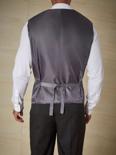 Men Plus Plaid Print Waistcoat Without Shirt