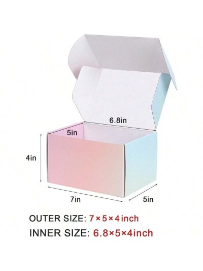 Gradient Corrugated Shipping Boxes Small, 7x5x4 Inch 20 Pack Shipping Mailing Boxes for Packaging, Cardboard Box Mailers for Packing Jewelry Ornament Gift Craft Packaging Supplier
