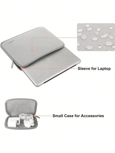 MOSISO Laptop Sleeve Compatible with MacBook Air/Pro, 13-13.3 inch Notebook, Compatible with MacBook Pro 14 inch 2023-2021 A2779 M2 A2442 M1, Neoprene Bag with Small Case