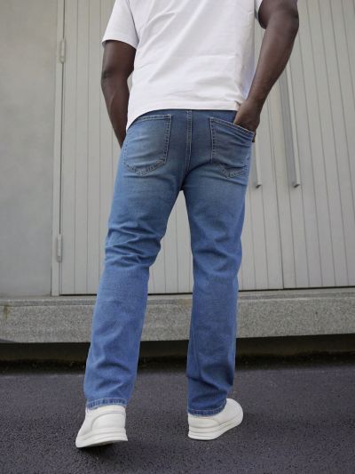 Manfinity Homme Men's Plus Size Water-washed Ripped Jeans