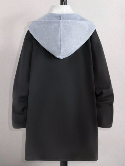 Women'S Patchwork Long Hooded Knitted Cardigan (Sold Separately In 5pcs)