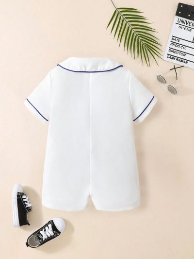 Baby Boy Color Block Romper Shorts