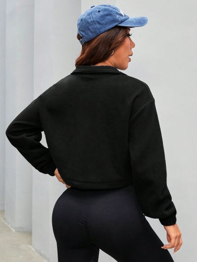 Daily&Casual Fleece Zippered Pockets Sports Jacket