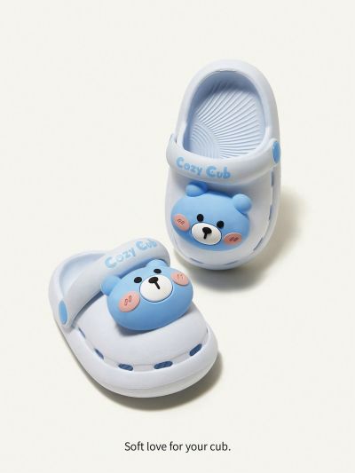 Cozy Cub Cute And Durable Anti-slip Baby Loafers With Bear Pattern