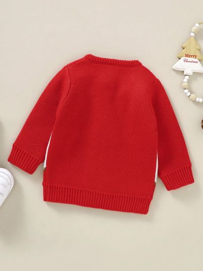 Baby Boys' Red Casual Cute Christmas Cardigan