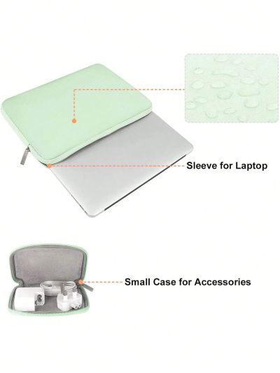 MOSISO Laptop Sleeve Compatible with MacBook Air/Pro, 13-13.3 inch Notebook, Compatible with MacBook Pro 14 inch 2023-2021 A2779 M2 A2442 M1, Neoprene Bag with Small Case