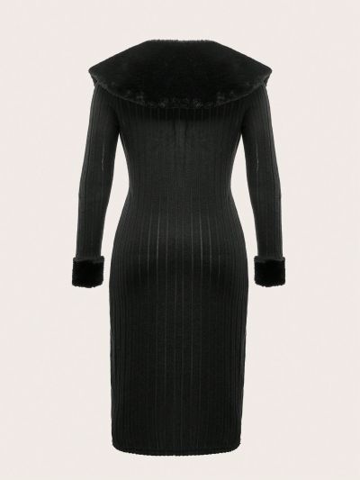 Teen Girls' Casual Collar Slim Fit Mid-long Coat