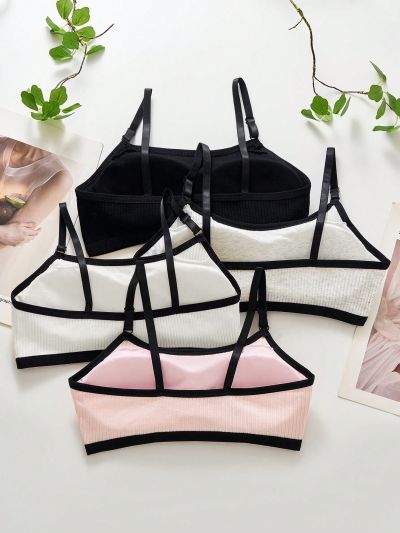 Tween Girl Color Block Edge Wireless Bra