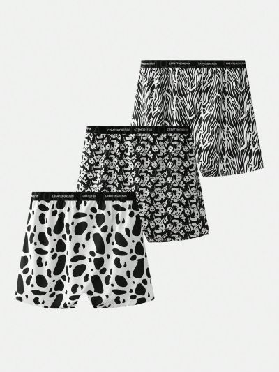 Men's Full Print Boxers With Aloha Design (3 Pieces)