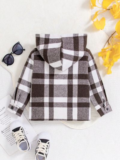 SHEIN Kids SUNSHNE Toddler Boys' Casual Simple And Thick Coat For Autumn And Winter