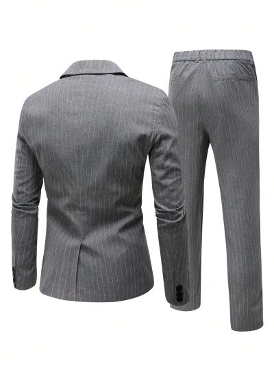 Manfinity Mode Men's Striped Suit Set