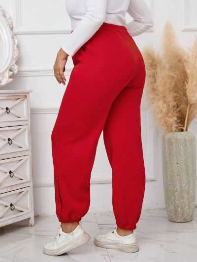 Solid Color Casual Large Size Sweatpants