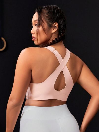 Running Plus Size Cross Back Sports Bra