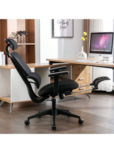 Ergonomic Mesh Office Chair with 4D Adjustable Armrest,High Back Desk Computer Chair,Ergonomic Office Chair with Wheels for Home & Office