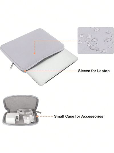 MOSISO Laptop Sleeve Compatible with MacBook Air/Pro, 13-13.3 inch Notebook, Compatible with MacBook Pro 14 inch 2023-2021 A2779 M2 A2442 M1, Neoprene Bag with Small Case