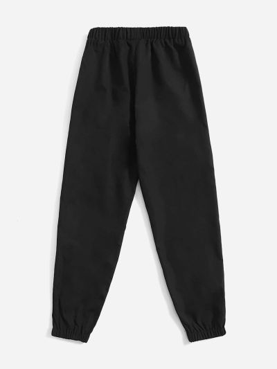 SHEIN Male Teenagers Casual And Comfortable Chinese Dragon Totem Pattern Leggings Trousers