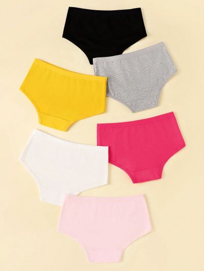 6pcs/Pack Girls' Cartoon Pattern Underwear