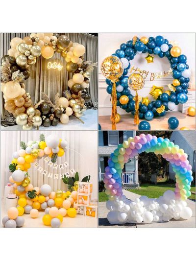 Balloon Circle Frame Kit,Balloon Arch Set Column Stand Base Frame Kit,Balloons Garland Kit Round Wedding Arch Birthday Party Decorations
