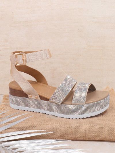 SHEIN Haute Women'S Fashionable And Versatile Wedge Heel Platform Sandals