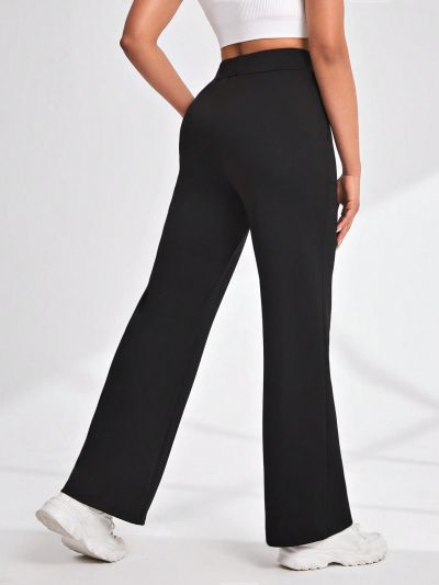 SHEIN Daily&Casual Women's Drawstring Waist Side Striped Joggers With Slanted Pockets