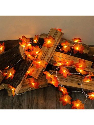 1 Pack Thanksgiving Maple Leaf String Lights Decorations 10/20/40/80 LED Fall Leaves For Home Indoor Outdoor Party Gift Decor