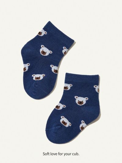 Cozy Cub 2pairs Cute Bear Design Baby Socks