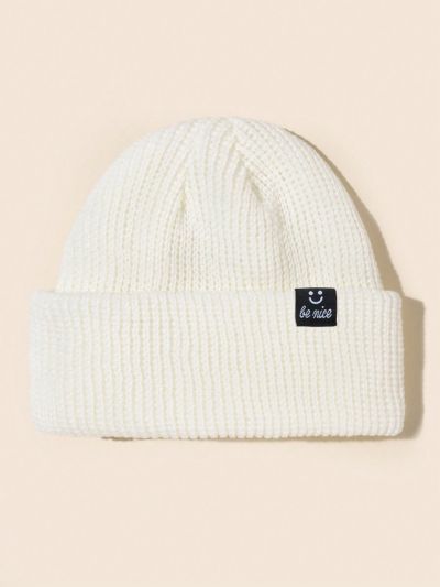 Prismatic Plum Tags Men Knitting Beanie