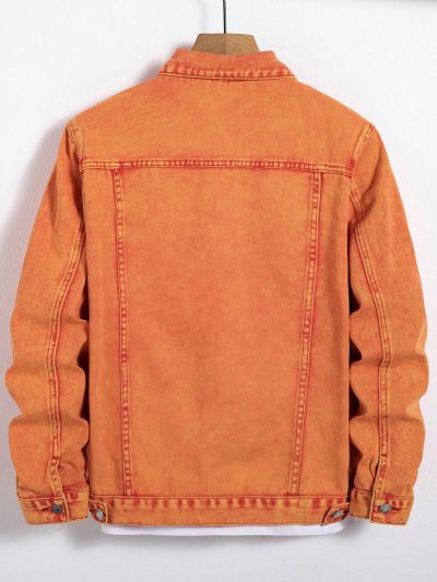 Men's Flap Pocket Button-front Denim Jacket