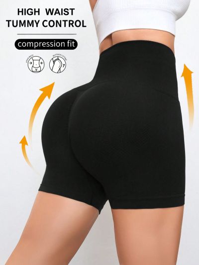 Women'S Solid Color Sports Shorts