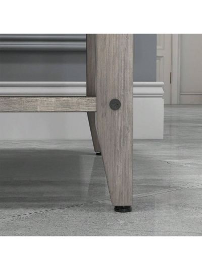 Farmhouse End Table, 3-Tier Side Table Small End Table with Storage Shelf for Small Space, Wood Nightstand for Living Room Office Bedroom