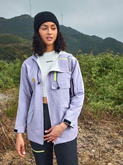 In My Nature Women's Outdoor Hooded Raincoat With Flip Design