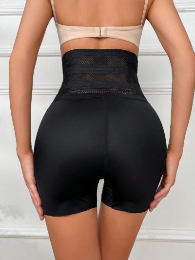 Women's High-Waisted Mesh Stitching Shapewear Bottom
