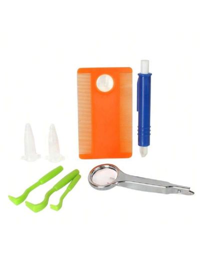1set 8 In 1 Multi-functional Cat & Dog Tick Removal Tool Pet Flea Tick Remover Kit